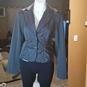Heart and sole grey and purple stripe blazer